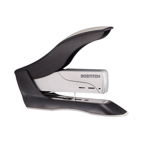 Image of Bostitch® Spring-Powered Premium Heavy-Duty Stapler, 100-Sheet Capacity, Black/Silver
