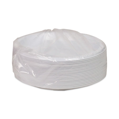 Image of Pactiv Evergreen Meadoware Impact Plastic Dinnerware, Plate, 8.88" Dia, White, 400/Carton