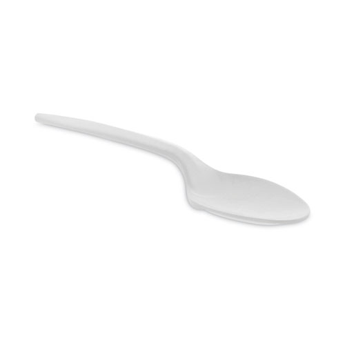 Image of Pactiv Evergreen Fieldware Cutlery, Spoon, Mediumweight, White, 1,000/Carton