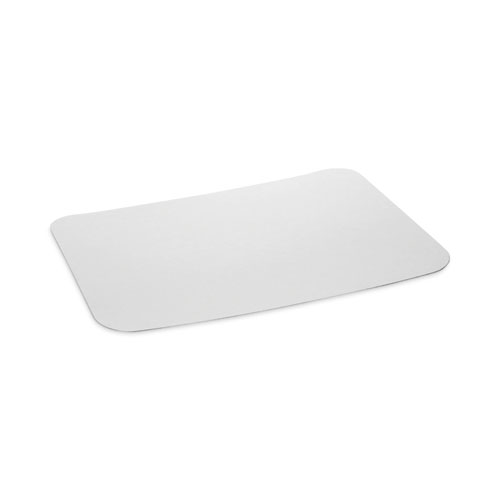 Image of Pactiv Evergreen Aluminum Take-Out Container Lid, Loaf Pan Lid, 8.4 X 5.9, White/Aluminum, 400/Carton