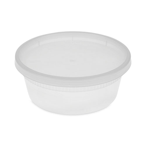 16 oz. Newspring YSD2516 DELItainer Clear Round Deli Container Combo Pack  240/CS