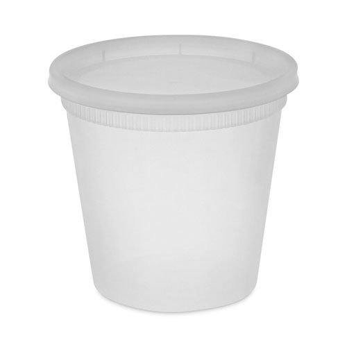 Newspring DELItainer Microwavable Container, 24 oz, 4.55 x 4.55 x 4.35, Clear, Plastic, 240/Carton