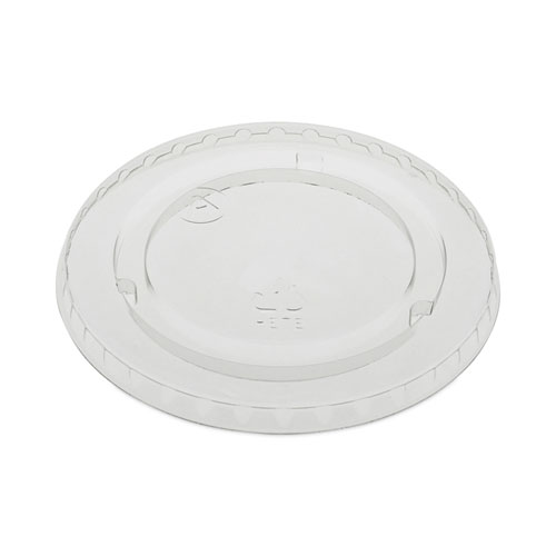 Image of EarthChoice Strawless RPET Lid, Flat Lid, Fits 9 oz to 20 oz "A" Cups, Clear 1,020/Carton