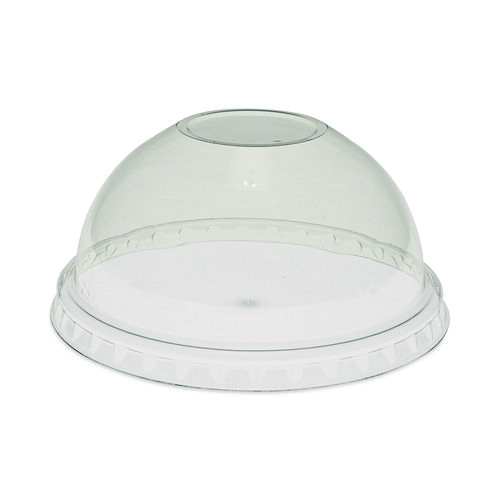 Image of Pactiv Evergreen Earthchoice Strawless Rpet Lid, Dome Lid, Fits 9 Oz To 20 Oz "A" Cups, Clear, 900/Carton