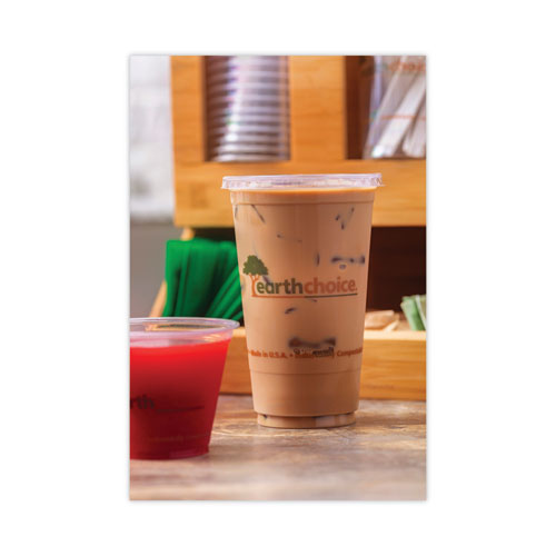Image of Pactiv Evergreen Earthchoice Compostable Cold Cup, 24 Oz, Clear/Printed, 580/Carton