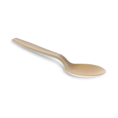 Image of Pactiv Evergreen Earthchoice Psm Cutlery, Heavyweight, Spoon, 5.88", Tan, 1,000/Carton