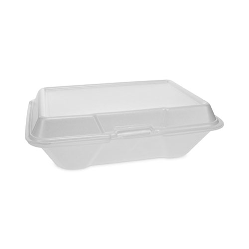 8 X 8 HINGED TRAY / FOAM / 1 COMPARTMENT / WHITE (200/CS) –