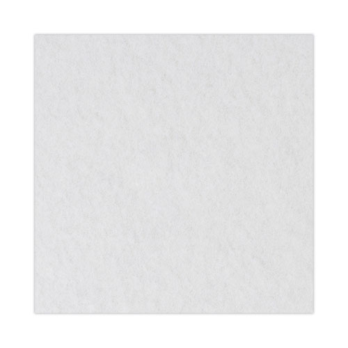 Image of Boardwalk® Polishing Floor Pads, 21" Diameter, White, 5/Carton