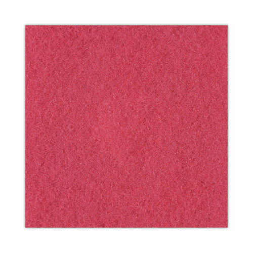 Image of Boardwalk® Buffing Floor Pads, 20" Diameter, Red, 5/Carton