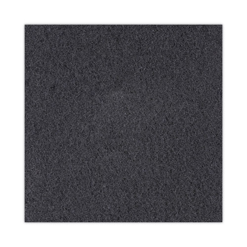 Image of Boardwalk® High Performance Stripping Floor Pads, 20" Diameter, Black, 5/Carton