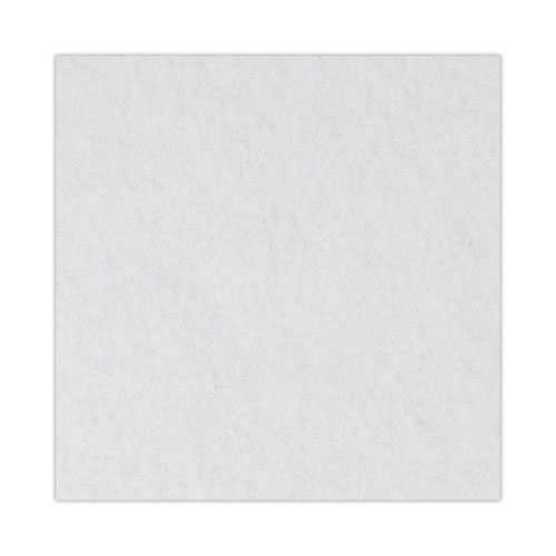 Image of Boardwalk® Polishing Floor Pads, 18" Diameter, White, 5/Carton