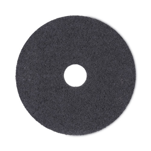 Boardwalk® High Performance Stripping Floor Pads, 17" Diameter, Black, 5/Carton