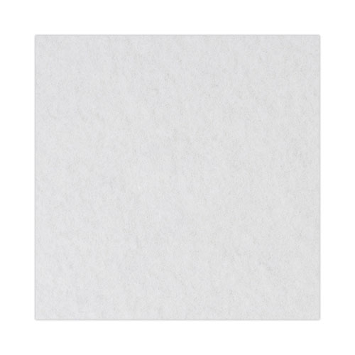 Image of Boardwalk® Polishing Floor Pads, 16" Diameter, White, 5/Carton