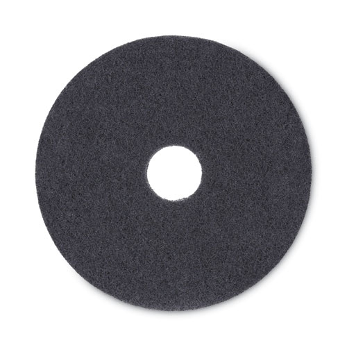 Boardwalk® Stripping Floor Pads, 16" Diameter, Black, 5/Carton