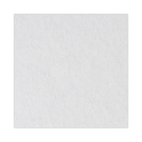 Image of Boardwalk® Polishing Floor Pads, 14" Diameter, White, 5/Carton
