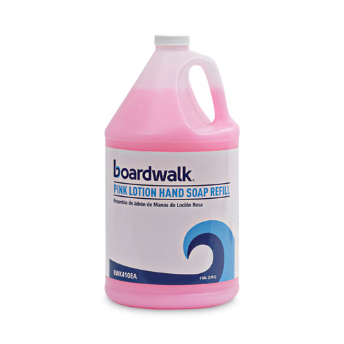 Boardwalk® Mild Cleansing Pink Lotion Soap, Cherry Scent, Liquid, 1 Gal Bottle, 4/Carton