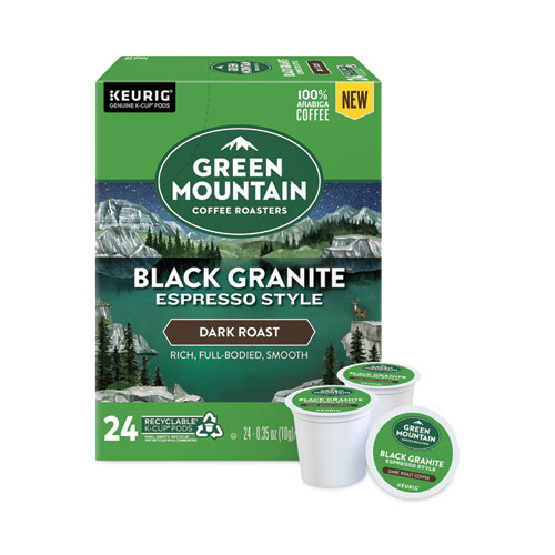 Image of Green Mountain Coffee® Black Granite Espresso Style K-Cups, 24/Box