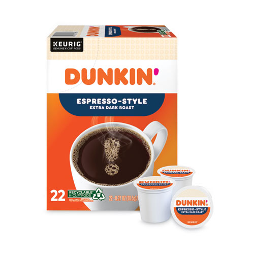 Image of Dunkin Donuts® K-Cup Pods, Espresso, 22/Box