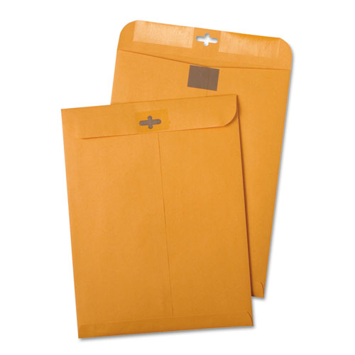 Image of Quality Park™ Postage Saving Clearclasp Kraft Envelope, #55, Cheese Blade Flap, Clearclasp Closure, 6 X 9, Brown Kraft, 100/Box