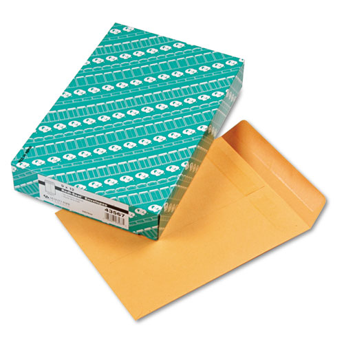 Redi-Seal Catalog Envelope, #10 1/2, Cheese Blade Flap, Redi-Seal Closure, 9 x 12, Brown Kraft, 100/Box