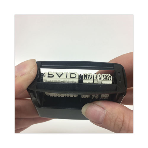 Image of Trodat® Printy Economy 12-Message Date Stamp, Self-Inking, 2" X 0.38", Black