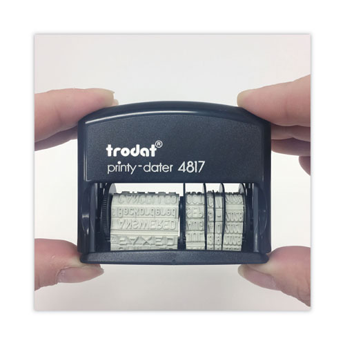 Image of Trodat® Printy Economy 12-Message Date Stamp, Self-Inking, 2" X 0.38", Black