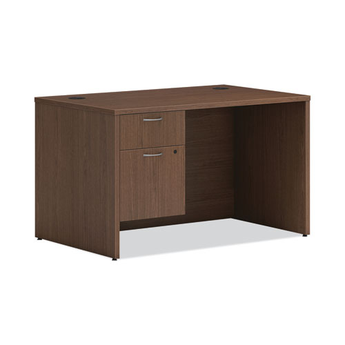 Image of Hon® Mod Support Pedestal, Left Or Right, 2-Drawers: Box/File, Legal/Letter, Sepia Walnut, 15" X 20" X 20"
