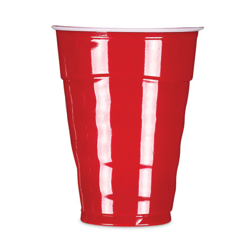 Hefty® Easy Grip Disposable Plastic Party Cups, 9 Oz, Red, 50/Pack, 12 Packs/Carton