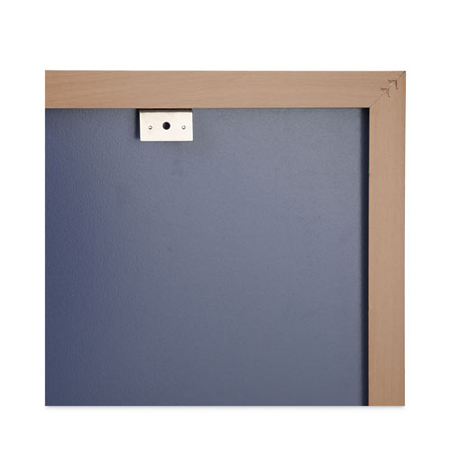 Image of Universal® Deluxe Melamine Dry Erase Board, 48 X 36, Melamine White Surface, Oak Fiberboard Frame