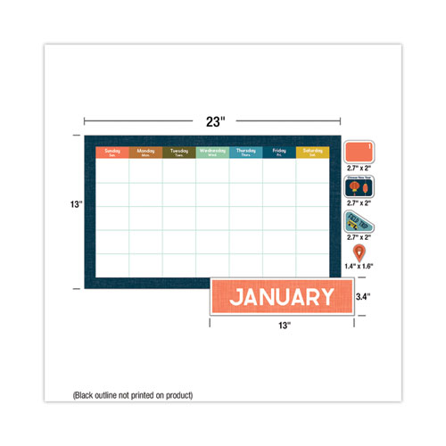 Image of Carson-Dellosa Education Calendar Bulletin Board Set, Let'S Expolore, 123 Pieces