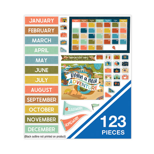 Image of Carson-Dellosa Education Calendar Bulletin Board Set, Let'S Expolore, 123 Pieces
