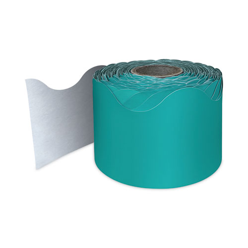 Rolled Scalloped Borders, 2.25" x 65 ft, Teal
