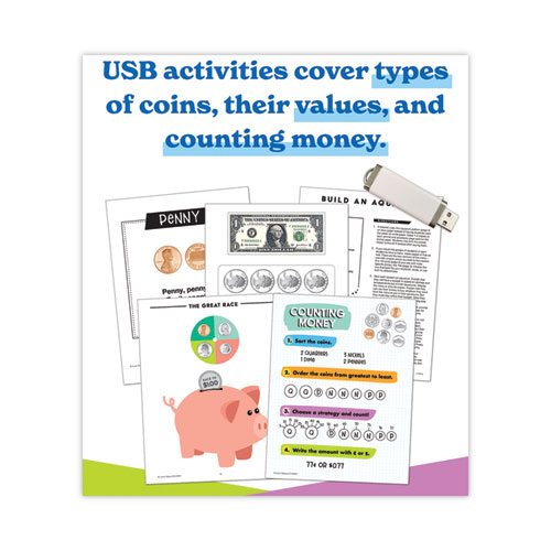 Image of Carson-Dellosa Education In A Flash Usb, Us Money, Ages 6-8, 229 Pages