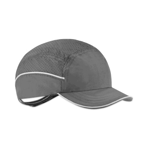 Image of Ergodyne® Skullerz 8965 Lightweight Bump Cap Hat With Led Lighting, Short Brim, Black, Ships In 1-3 Business Days