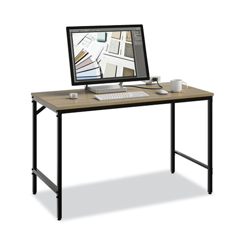 Image of Safco® Simple Work Desk, 45.5" X 23.5" X 29.5", Walnut