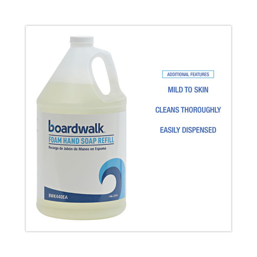Image of Boardwalk® Foaming Hand Soap, Herbal Mint Scent, 1 Gal Bottle, 4/Carton