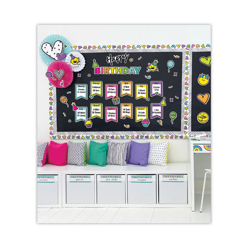Image of Carson-Dellosa Education Kind Vibes Mini Bulletin Board Set, Birthday, 56 Pieces