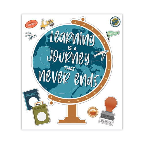 Carson-Dellosa Education Motivational Bulletin Board Set, Learning Is A Journey, 45 Pieces