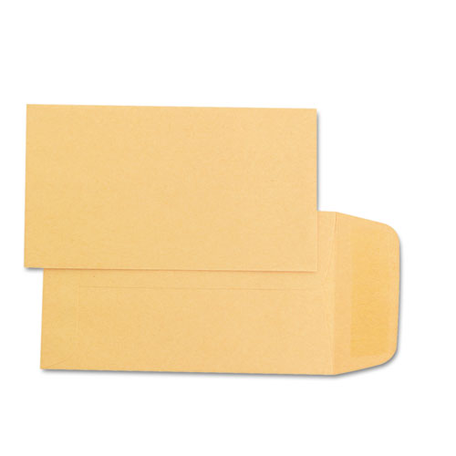 Quality Park™ Kraft Coin And Small Parts Envelope, #1, Square Flap, Gummed Closure, 2.25 X 3.5, Light Brown Kraft, 500/Box