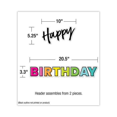 Image of Carson-Dellosa Education Kind Vibes Mini Bulletin Board Set, Birthday, 56 Pieces