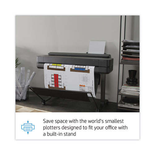 Image of Hp Designjet T650 24" Large-Format Wireless Plotter Printer With Extended Warranty