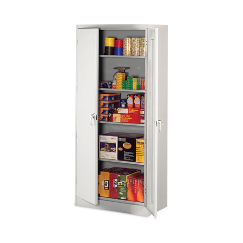 Image of Alera® Assembled 78" High Heavy-Duty Welded Storage Cabinet, Four Adjustable Shelves, 36W X 24D, Light Gray