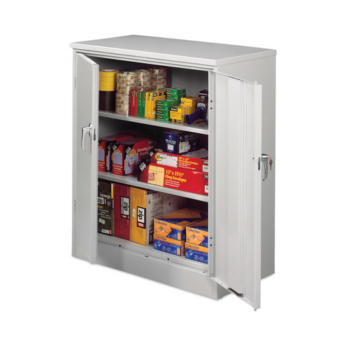 Image of Alera® Assembled 42" High Heavy-Duty Welded Storage Cabinet, Two Adjustable Shelves, 36W X 18D, Light Gray