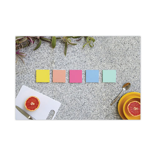 Image of Post-It® Notes Super Sticky Note Pads In Summer Joy Collection Colors, 3" X 3", Summer Joy Collection Colors, 90 Sheets/Pad, 12 Pads/Pack