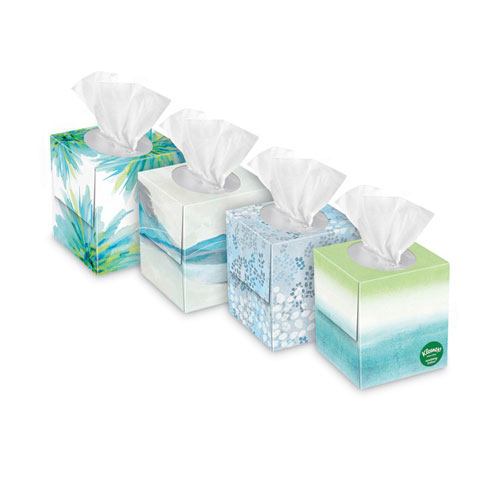Lotion Facial Tissue, 3-Ply, White, 60 Sheets/Box, 4 Boxes/Pack, 8 Packs/Carton
