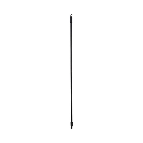 Fiberglass Broom Handle, Nylon Plastic Threaded End, 1" dia x 60", Black