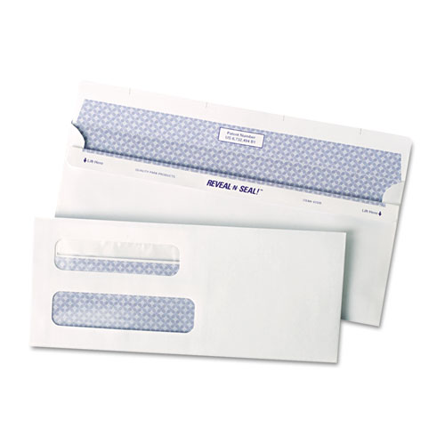 Image of Quality Park™ Reveal-N-Seal Envelope, #8 5/8, Commercial Flap, Self-Adhesive Closure, 3.63 X 8.63, White, 500/Box
