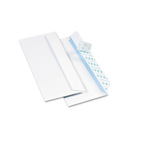 Image of Quality Park™ Redi-Strip Security Tinted Envelope, #10, Commercial Flap, Redi-Strip Heat-Resistant Closure, 4.13 X 9.5, White, 500/Box