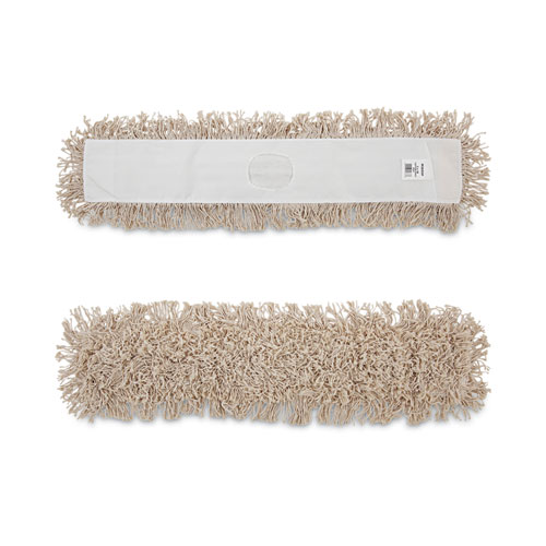Image of Boardwalk® Cotton Dry Mopping Kit, 36 X 5 Natural Cotton Head, 60" Natural Wood Handle