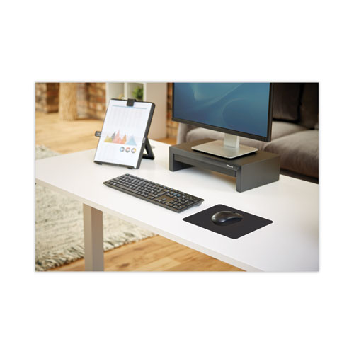 Image of Ultra Thin Mouse Pad with Microban Protection, 9 x 7, Black